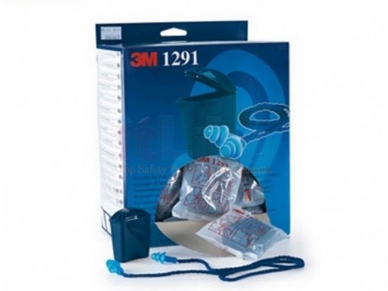 Los 3M™ Tapones Auditivos 1291, de espuma, Con Cordón y caja plastica  tienen un nuevo material más blando, 3 falanges, color, diseño azul  translúcido, agarra dedos, unico tamaño, cordón trenzado suave. Recomendado